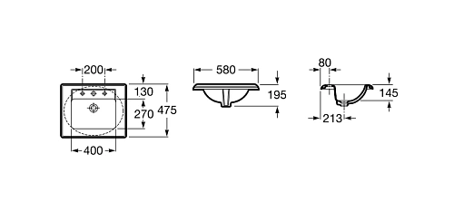 Раковина Roca America 327495000 58 см Раковина Roca America 327495000 58 см