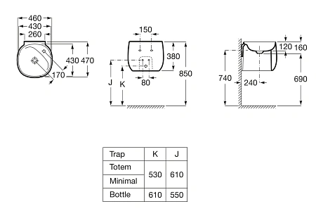 Раковина Roca Beyond 43х43 3270B1000 Раковина Roca Beyond 43х43 3270B1000