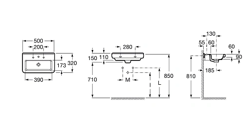 Раковина Roca Dama-N 50х32 327788000 Раковина Roca Dama-N 50х32 327788000