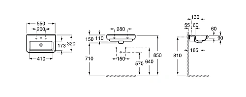 Раковина Roca Dama-N 55х32 327787000 Раковина Roca Dama-N 55х32 327787000