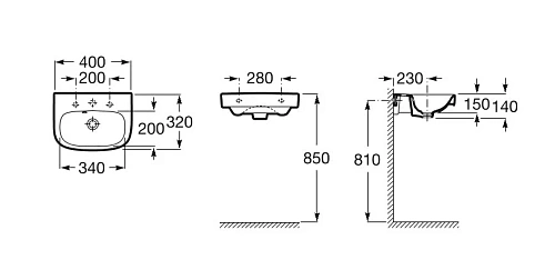 Раковина Roca Debba 40х32 325998000 Раковина Roca Debba 40х32 325998000
