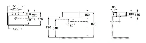 Раковина Roca Element 327576000 55 см Раковина Roca Element 327576000 55 см