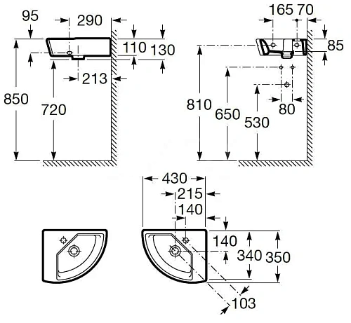 Раковина Roca Hall 43х35 327622000 Раковина Roca Hall 43х35 327622000