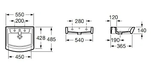 Раковина Roca Hall 55x48 327881000 Раковина Roca Hall 55x48 327881000