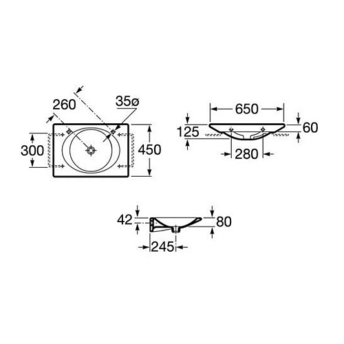 Раковина Roca Kalahari 327874000 65 см Раковина Roca Kalahari 327874000 65 см