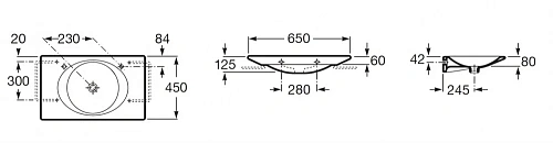 Раковина Roca Kalahari 32787400H 65 см Раковина Roca Kalahari 32787400H 65 см