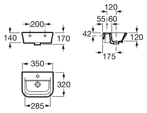 Раковина Roca The Gap 35x32 327479000 Раковина Roca The Gap 35x32 327479000