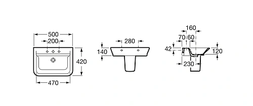 Раковина Roca The Gap 50x42 327476000 Раковина Roca The Gap 50x42 327476000