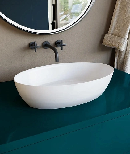 Раковина Salini ALDA 01 покраска по RAL полностью 110621MF 580x350 накладная S-Stone Раковина Salini ALDA 01 покраска по RAL полностью 110621MF 580x350 накладная S-Stone