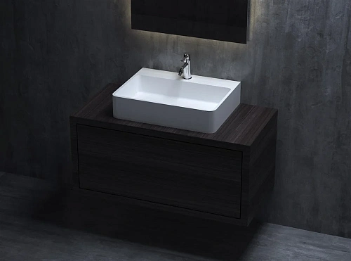 Раковина Salini OTTAVIA 1103201MN S-Stone покраска по RAL снаружи, накладная, матовая Раковина Salini OTTAVIA 1103201MN S-Stone покраска по RAL снаружи, накладная, матовая