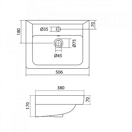 Раковина Santek ТИГОДА 50 1WH302128 1.WH30.2.128 Раковина Santek ТИГОДА 50 1WH302128 1.WH30.2.128