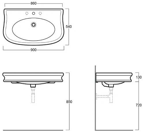 Раковина Simas Lante LA011 Раковина Simas Lante LA011