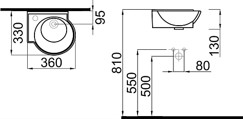 Раковина STWORKI 36 K0201-0367 L 558075 Раковина STWORKI 36 K0201-0367 L 558075