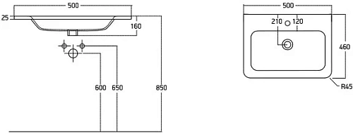 Раковина STWORKI 50 12050-KL 575166 Раковина STWORKI 50 12050-KL 575166
