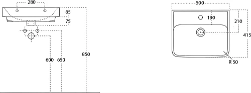 Раковина STWORKI 50 19050-KL 559709 Раковина STWORKI 50 19050-KL 559709
