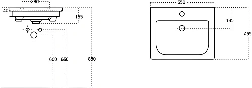 Раковина STWORKI 55 13055-KL 559642 Раковина STWORKI 55 13055-KL 559642
