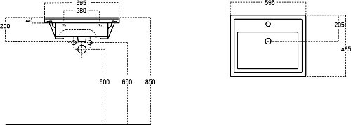Раковина STWORKI 60 8060-KL 560021 Раковина STWORKI 60 8060-KL 560021