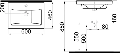 Раковина STWORKI 60 K0201-0605 558038 Раковина STWORKI 60 K0201-0605 558038
