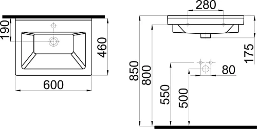 Раковина STWORKI 60 K0201-5605 558032 Раковина STWORKI 60 K0201-5605 558032