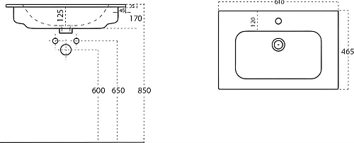 Раковина STWORKI 61 43061-112-KL антрацит 575176 Раковина STWORKI 61 43061-112-KL антрацит 575176