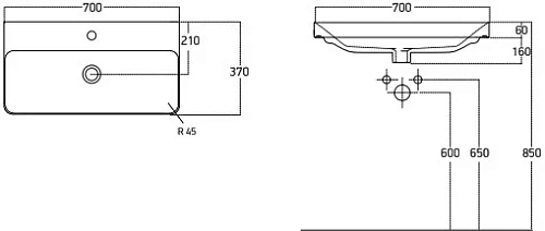 Раковина STWORKI 70 11070-KL 575165 Раковина STWORKI 70 11070-KL 575165