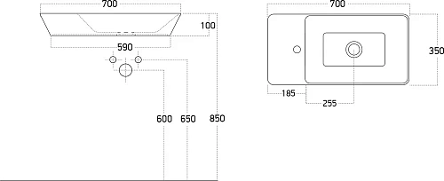 Раковина STWORKI 70 3070-KL 559973 Раковина STWORKI 70 3070-KL 559973