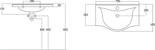 Раковина STWORKI 80 10080-KL 559891 Раковина STWORKI 80 10080-KL 559891