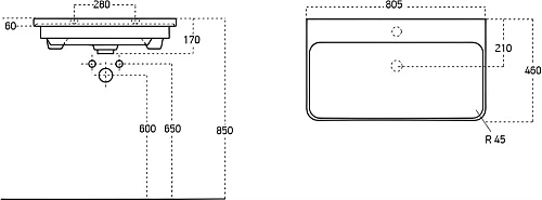 Раковина STWORKI 80 11080-KL 559640 Раковина STWORKI 80 11080-KL 559640