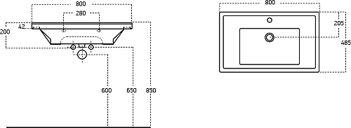 Раковина STWORKI 80 8080-KL 560022 Раковина STWORKI 80 8080-KL 560022