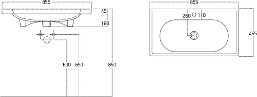 Раковина STWORKI 85 18085-KL 559739 Раковина STWORKI 85 18085-KL 559739