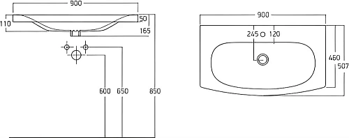 Раковина STWORKI 90 16090-KL 559772 Раковина STWORKI 90 16090-KL 559772