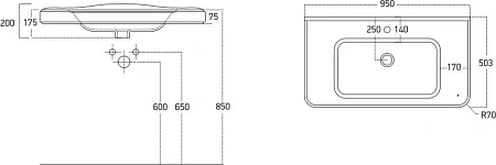 Раковина STWORKI 95 15095-KL 559763 Раковина STWORKI 95 15095-KL 559763