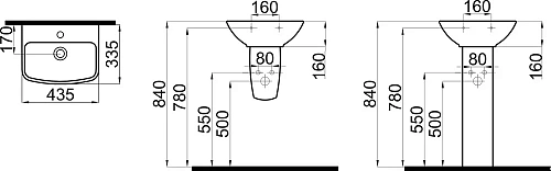 Раковина STWORKI Дублин 45 557972 Раковина STWORKI Дублин 45 557972