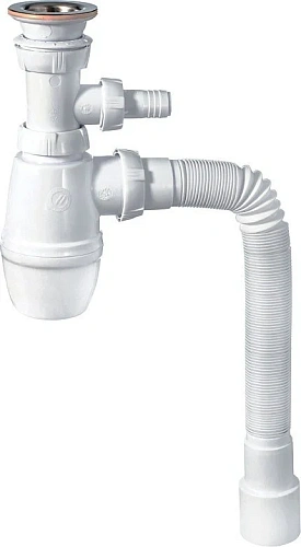 Раковина STWORKI Дублин 50 с полупьедесталом + Сифон для раковины Wirquin Минор с отводом для стирал 560912 Раковина STWORKI Дублин 50 с полупьедесталом + Сифон для раковины Wirquin Минор с отводом для стирал 560912