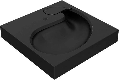 Раковина STWORKI Дублин 60 см черная матовая, на стиральную машину 558133 Раковина STWORKI Дублин 60 см черная матовая, на стиральную машину 558133