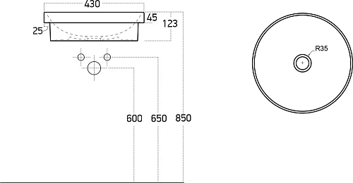 Раковина STWORKI накладная 40 3041-KL 559978 Раковина STWORKI накладная 40 3041-KL 559978
