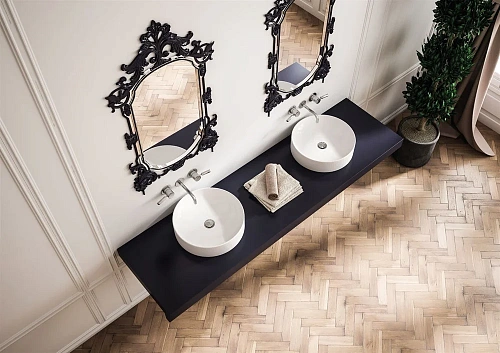 Раковина STWORKI накладная 43 3043-KL белый глянец 559790 Раковина STWORKI накладная 43 3043-KL белый глянец 559790