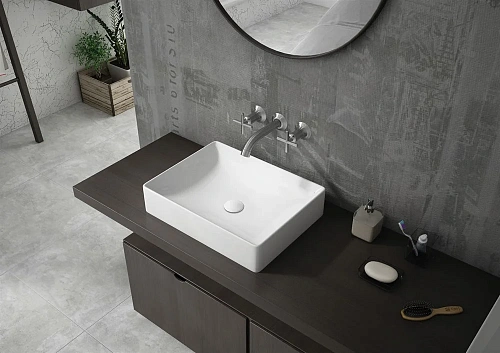 Раковина STWORKI накладная 50 3050-KL белый глянец 559933 Раковина STWORKI накладная 50 3050-KL белый глянец 559933