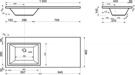 Раковина Style Line Даллас 120 чаша слева СС-00000367 Раковина Style Line Даллас 120 чаша слева СС-00000367
