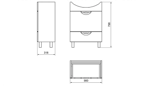 Раковина Velvex Балтика 60 1.WH20.7.774 Раковина Velvex Балтика 60 1.WH20.7.774