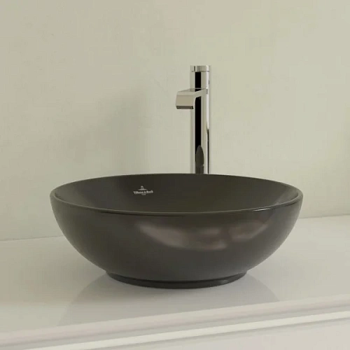 Раковина Villeroy & Boch Loop&Friends 38 x 38 см Ebony CeramicPlus 4A4501S5 накладная Раковина Villeroy & Boch Loop&Friends 38 x 38 см Ebony CeramicPlus 4A4501S5 накладная