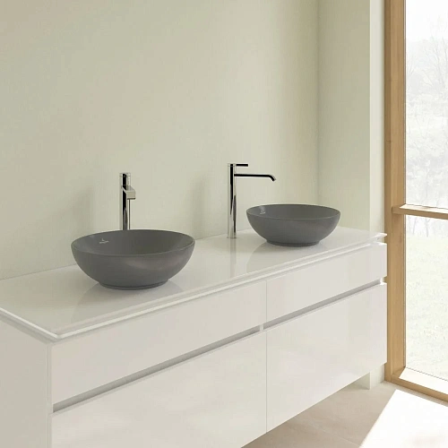 Раковина Villeroy & Boch Loop&Friends 38 x 38 см Graphite CeramicPlus 4A4500i4 накладная Раковина Villeroy & Boch Loop&Friends 38 x 38 см Graphite CeramicPlus 4A4500i4 накладная