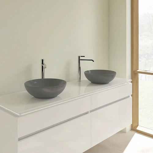 Раковина Villeroy & Boch Loop&Friends 38 x 38 см Graphite CeramicPlus 4A4501i4 накладная Раковина Villeroy & Boch Loop&Friends 38 x 38 см Graphite CeramicPlus 4A4501i4 накладная