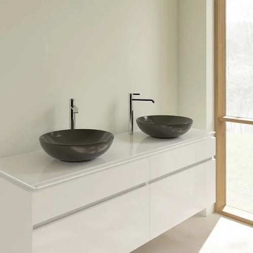 Раковина Villeroy & Boch Loop&Friends 42 x 42 см Ebony CeramicPlus 4A4600S5 накладная Раковина Villeroy & Boch Loop&Friends 42 x 42 см Ebony CeramicPlus 4A4600S5 накладная