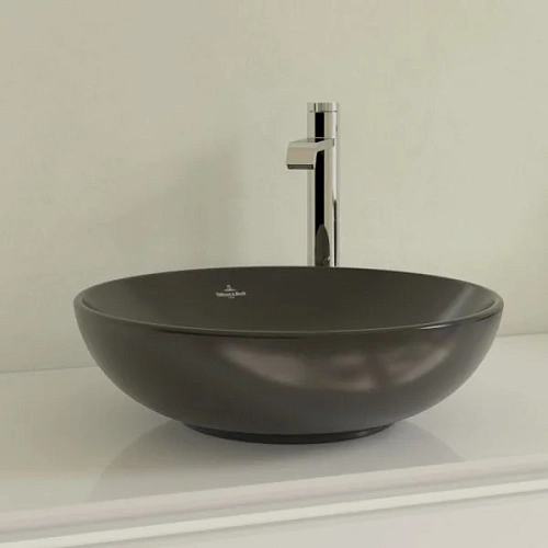 Раковина Villeroy & Boch Loop&Friends 42 x 42 см Ebony CeramicPlus 4A4600S5 накладная Раковина Villeroy & Boch Loop&Friends 42 x 42 см Ebony CeramicPlus 4A4600S5 накладная