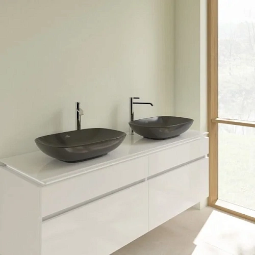 Раковина Villeroy & Boch Loop&Friends 56 x 38 см Ebony CeramicPlus 4A4900S5 накладная Раковина Villeroy & Boch Loop&Friends 56 x 38 см Ebony CeramicPlus 4A4900S5 накладная