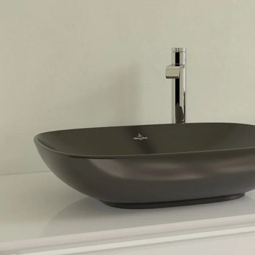 Раковина Villeroy & Boch Loop&Friends 56 x 38 см Ebony CeramicPlus 4A4900S5 накладная Раковина Villeroy & Boch Loop&Friends 56 x 38 см Ebony CeramicPlus 4A4900S5 накладная