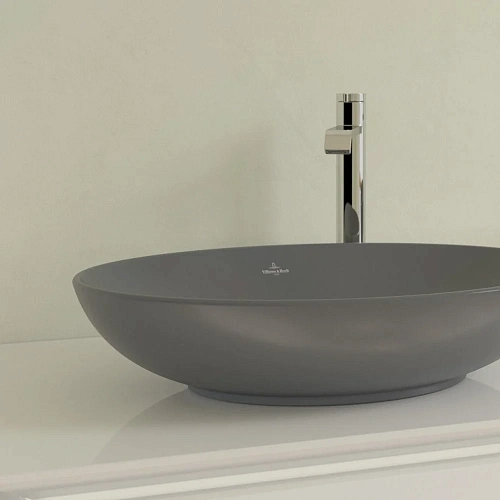 Раковина Villeroy & Boch Loop&Friends 56 x 38 см Graphite CeramicPlus 4A4700i4 накладная Раковина Villeroy & Boch Loop&Friends 56 x 38 см Graphite CeramicPlus 4A4700i4 накладная