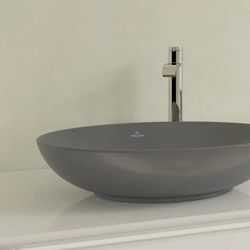 Раковина Villeroy & Boch Loop&Friends 56 x 38 см Graphite CeramicPlus 4A4700i4 накладная Раковина Villeroy & Boch Loop&Friends 56 x 38 см Graphite CeramicPlus 4A4700i4 накладная