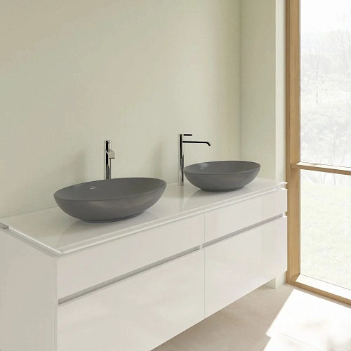 Раковина Villeroy & Boch Loop&Friends 56 x 38 см Graphite CeramicPlus 4A4701i4 накладная Раковина Villeroy & Boch Loop&Friends 56 x 38 см Graphite CeramicPlus 4A4701i4 накладная